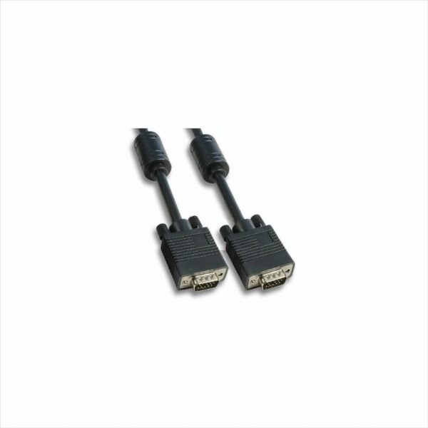 Ligawo 6515003 Premium VGA Kabel mehrfach geschirmt mit Ferritkern, 5m schwarz