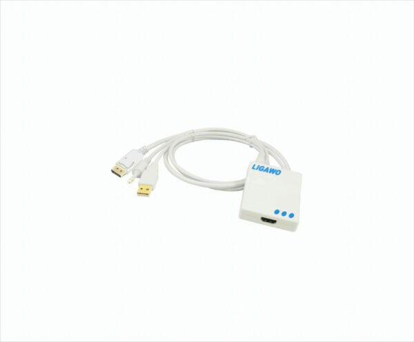 Ligawo 6518912 Displayport zu HDMI Adapter Konverter + Audio