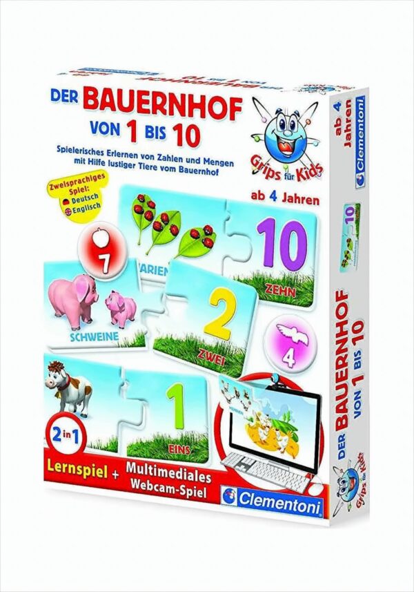 Clementoni 69824 - Der Bauernhof von 1 bis 10 - 2D