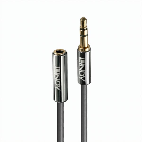 LINDY 35326 0.5m 3.5mm Audio Verlängerungskabel, Cromo Line