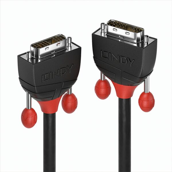 LINDY 36260 1m DVI-I Single Link Kabel, Black Line