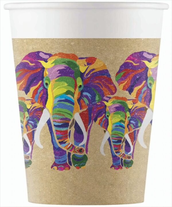 Elephant 8 Pappbecher Kompostierbar 200ml