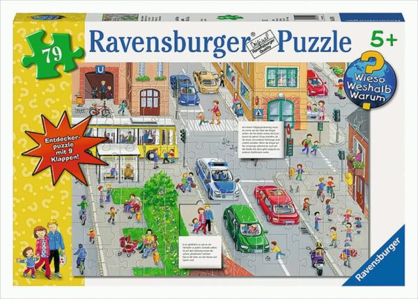 Ravensburger 05507 - WWW Wieso? Weshalb? Warum?: Achtung im Straßenverkehr! - Puzzle, 79 Teile