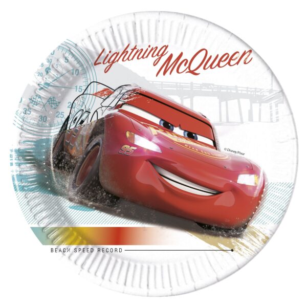 Cars Lightning McQueen 8 Pappteller 23cm Kompostierbar