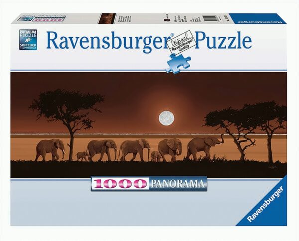 Ravensburger 15110 - Elefanten in der Savanne - 1000 Teile Puzzle