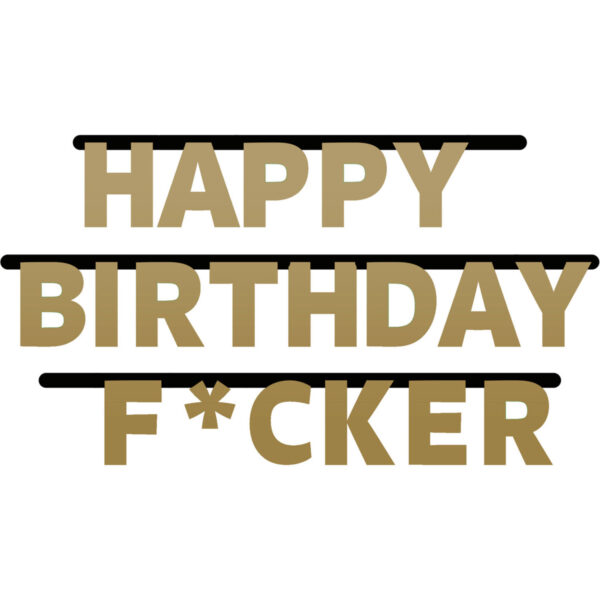 Geburtstag Buchstabengirlande Happy Birthday F*cker 3 Meter