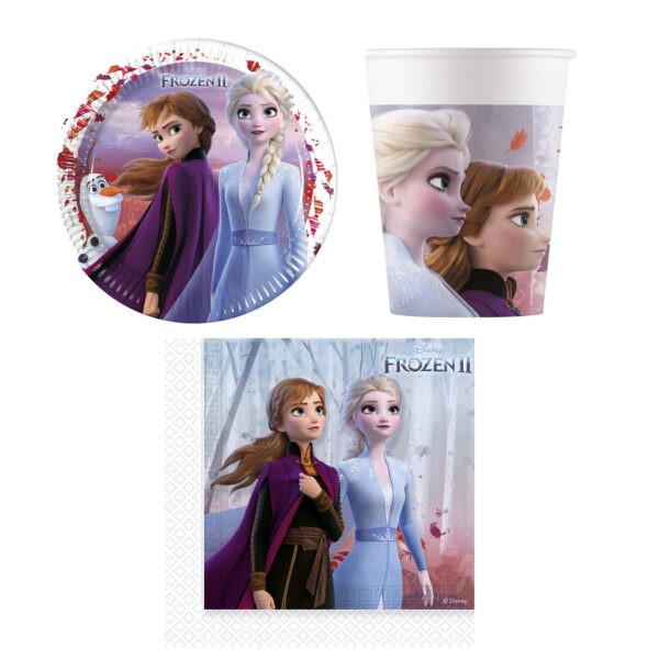 36-teiliges Frozen 2 Party-Set inkl. Pappteller, Pappbecher und Papierservietten