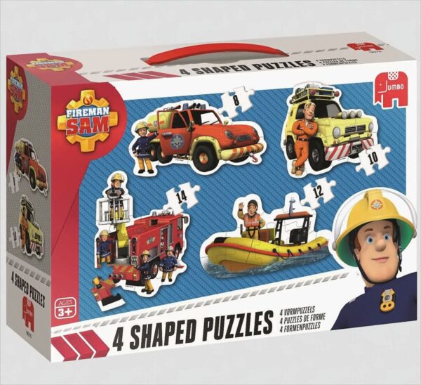 Fireman Sam 4-in-1 Konturenpuzzle 8/10/12/14 Teile