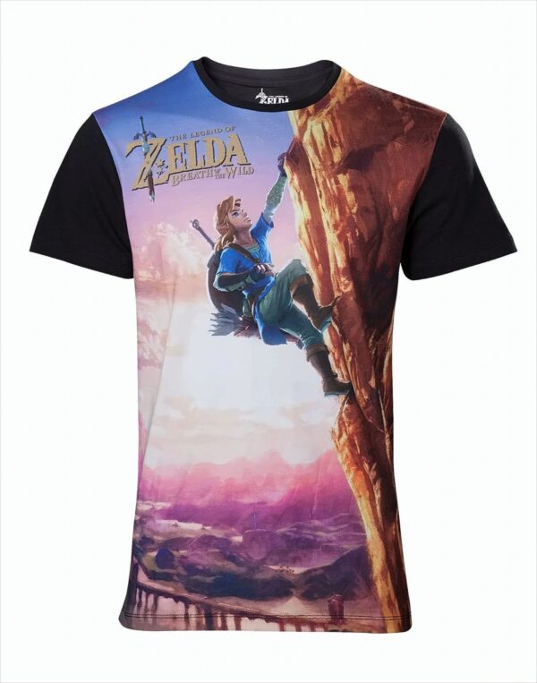 Zelda Breath of the Wild - All Over Link Climbing T-Shirt Herren XL