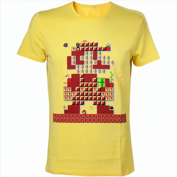 Bioworld Super Mario Herren T-Shirt Mario Maker XS Gelb