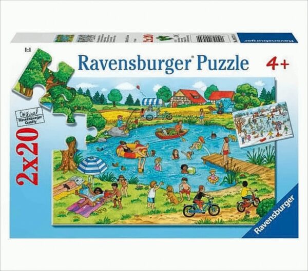 Ravensburger Puzzle - Freizeitspaß am See, 2 x 20 Teile