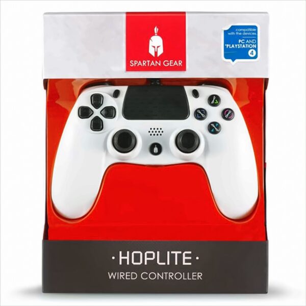 PS4 Controller Spartan Gear Hoplite wired white kompatibel mit PC und PS-4