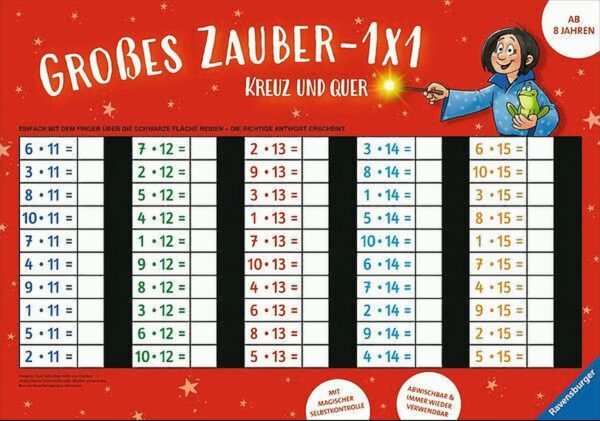 Zaubertafel: Großes Zauber-1x1: Kreuz und quer