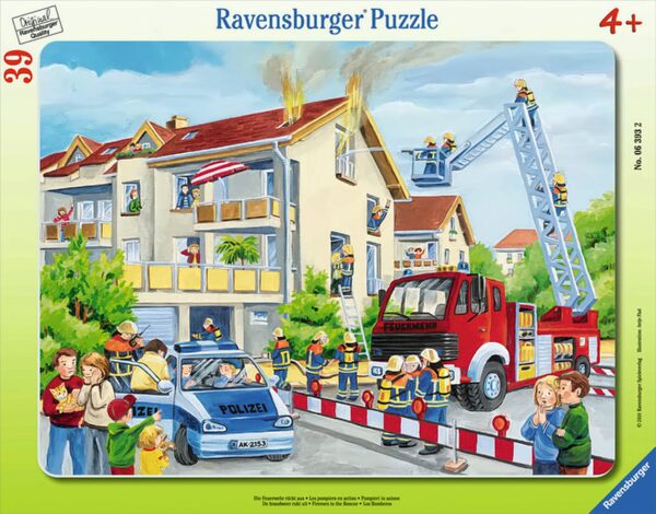 Rahmenpuzzle - Die Feuerwehr rückt aus, 39 Teile