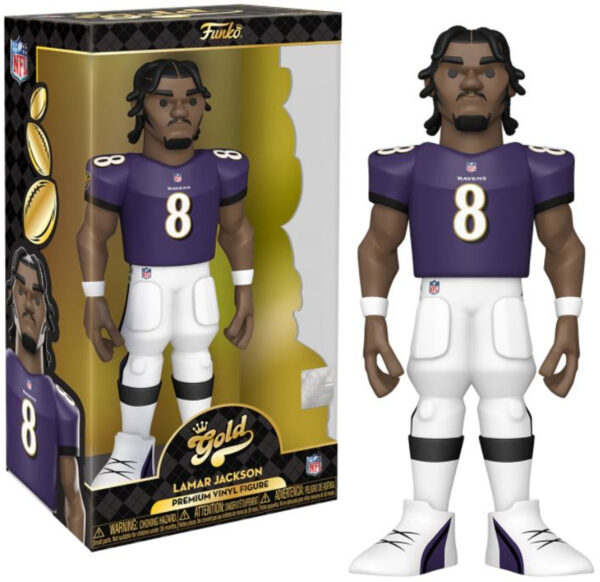 NFL - Lamar Jackson Gold Vinyl Figur 30 cm