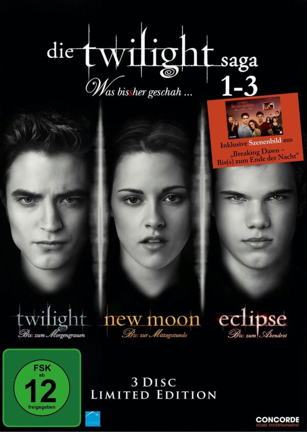 Die Twilight Saga 1-3 - Was bissher geschah... (Limited Edition, 3 Discs)