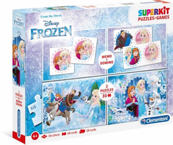 Clementoni - Supercolor Puzzle - Superkit - Disney Frozen, 2x30 Teile