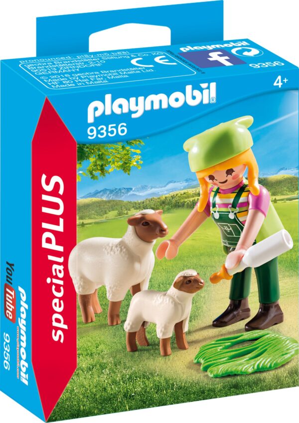 PLAYMOBIL 9356 - Special Plus - Bäuerin mit Schäfchen