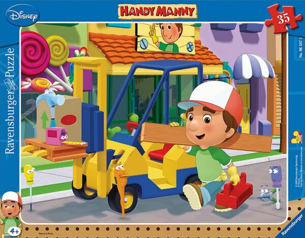 Rahmanpuzzle - Handy Manny & Dusty 35 Teile