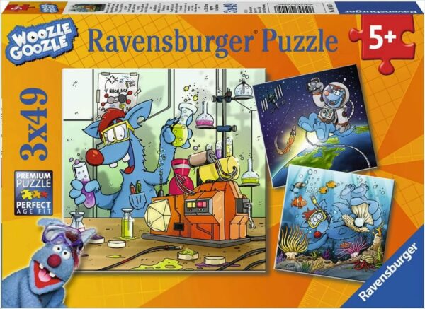 Puzzle Woozle Goozle im Weltall, Labor und Unterwasser