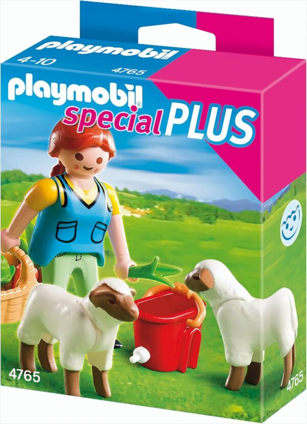 Playmobil 4765 - Bäuerin bei Schäfchen-Fütterung