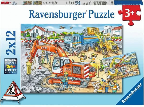 Achtung, Straßenbaustelle!, 12 Teile Puzzle