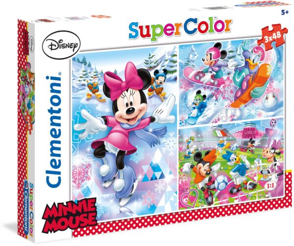 Minnie Sport- Puzzle, 3 x 48 Teile