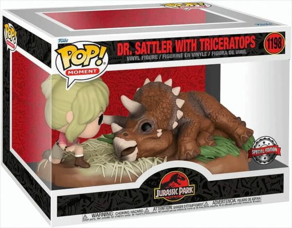 Funko POP - Jurassic Park - Dr. Sattler mit Triceratops Special Edition 1198