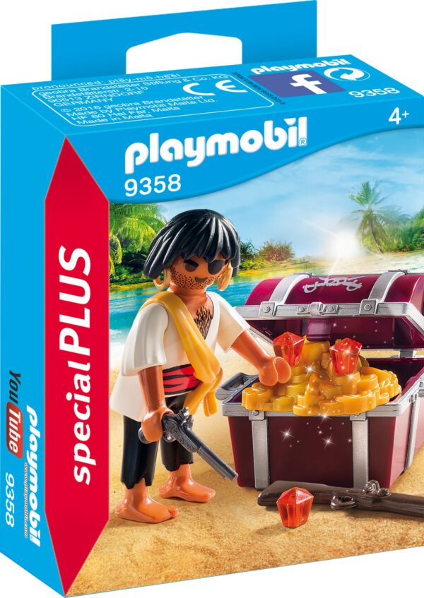 PLAYMOBIL 9358 - Special Plus - Pirat mit Schatzkiste