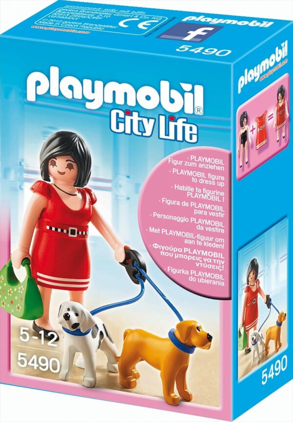 PLAYMOBIL City Life 5490 Frau mit Hündchen, Ab 5 Jahren