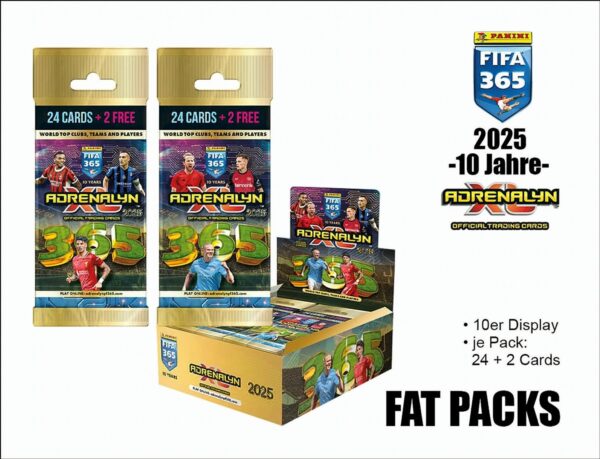 2025 FIFA 365 Adrenalyn XL TC Fat Packs Display