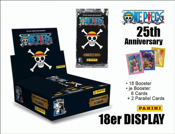 One Piece - 25th Anniversary Trading Cards Booster-Display