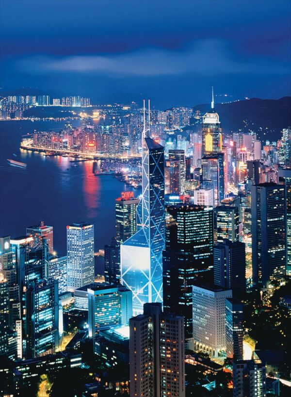 1000 Teile - Skyline Hong Kong - Color Star Line