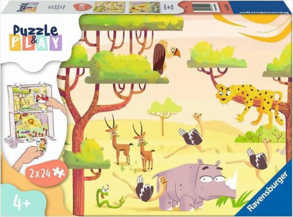 Puzzle&Play - Safari-Zeit, 2 x 24 Teile