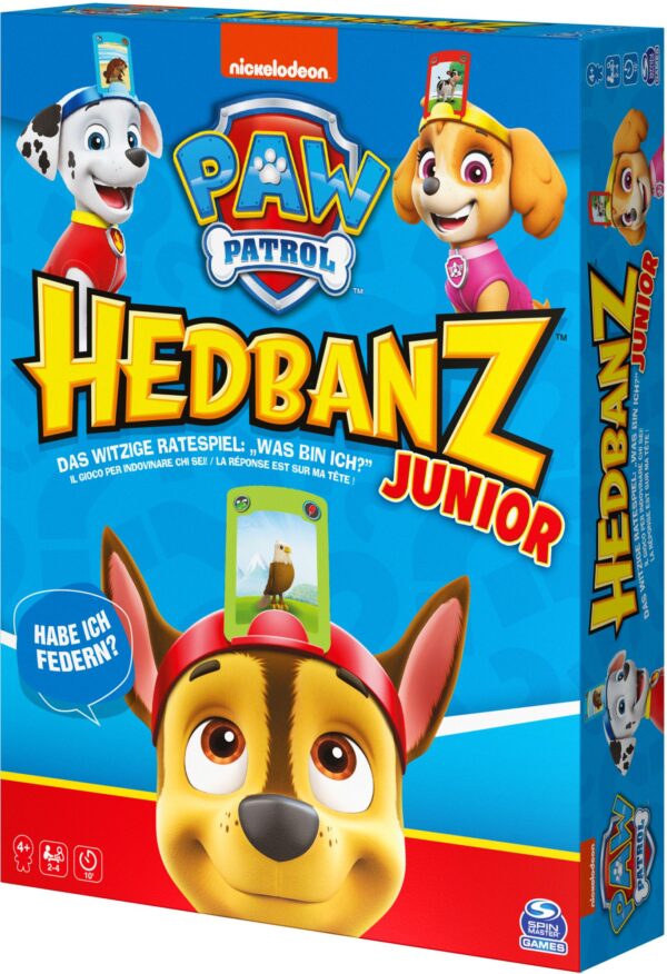 Hedbanz Junior - Paw Patrol, das witzige Ratespiel für 2-4 Fellfreunde ab 4 Jahren