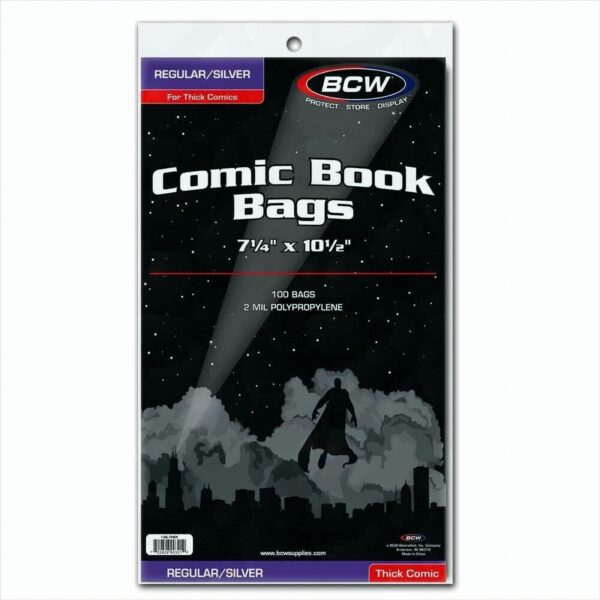 BCW Silver Thick Comic Book Bags (100 Stück)