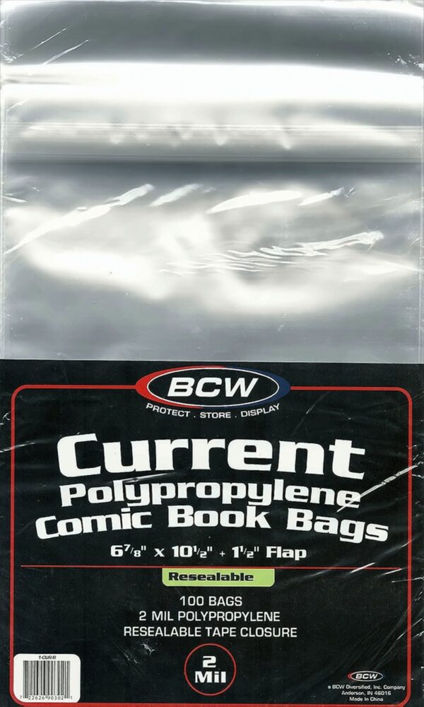 BCW Resealable Current Comic Book Bags (100 Tüten)