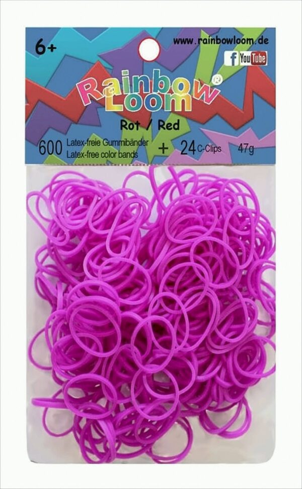 Rainbow Loom - 300 Bänder Neon Lila (15 ct.)