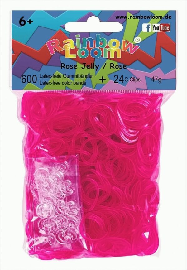 Rainbow Loom - 600 Bänder Jelly Rose (12 ct.)