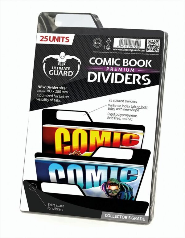 UG Premium Comic Book Dividers Black 25ct