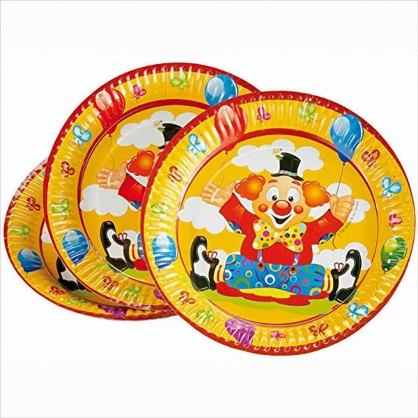 Pappteller Lustiger Clown 8er Pack