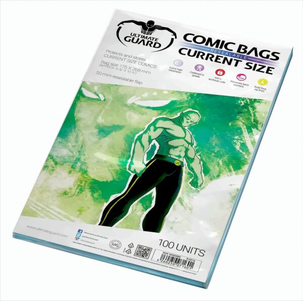 Ultimate Guard Comic Bags wiederverschließbar Current Size 100 Stück