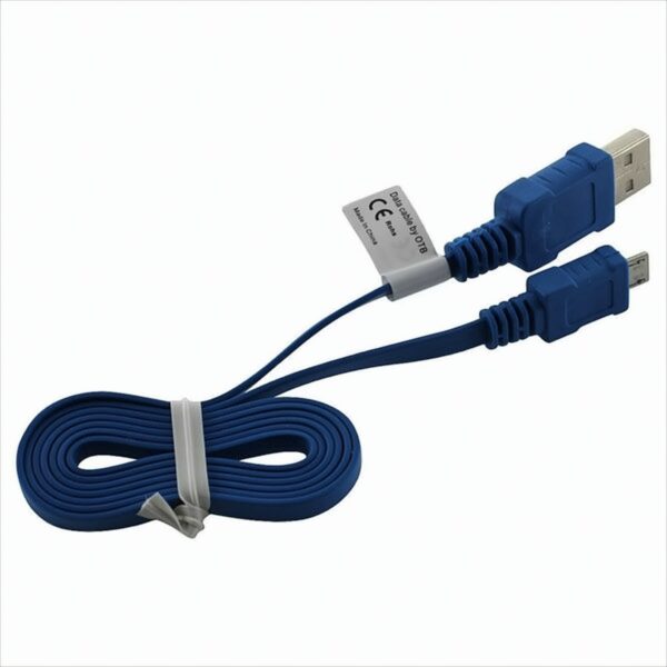 OTB Datenkabel Micro-USB - 0.95m - Flachbandkabel - blau