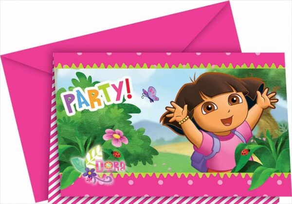 Dora's Adventures Einladungskarten mit Umschlag