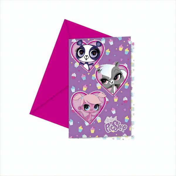 Littlest Pet Shop Muffin Einladungskarten mit Umschlag