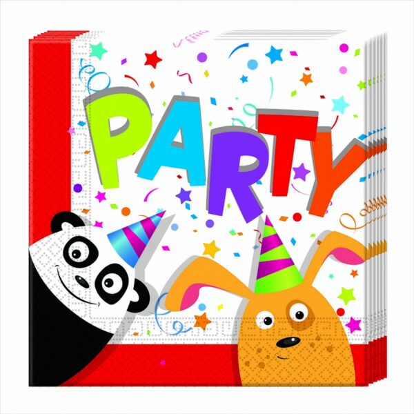 Zoo Party (Neu) 2-lagige Papierservietten 33x33cm