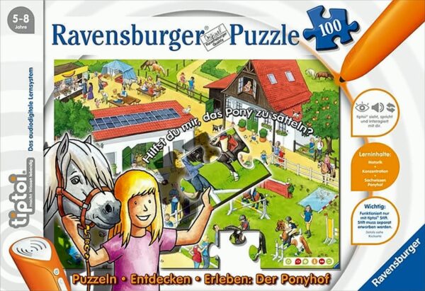 Ravensburger 00518 - tiptoi Puzzeln, Entdecken, Erleben: Der Ponyhof