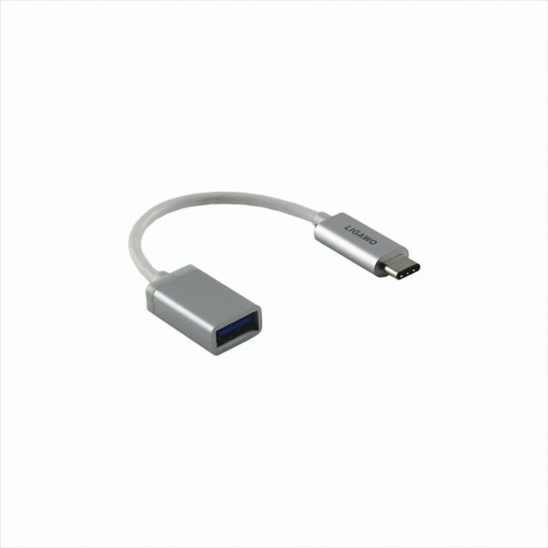 Ligawo 6518941 USB 3.1 Typ C Stecker an USB 3.1 Typ A Buchse silber