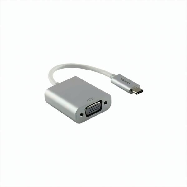 Ligawo 6518949 USB 3.1 Typ C Stecker an VGA Buchse Adapter silber