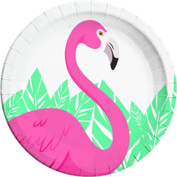 Flamingo 8 Pappteller 23cm